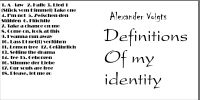 Definitions of my identity