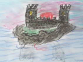 Burg auf Insel
